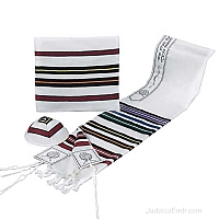 Tallit / Prayer Shawl - Red Multi Colors